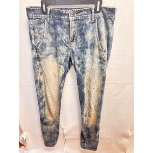GUESS 1981 Jeans Distressed Wash Blue Denim Size 32x34